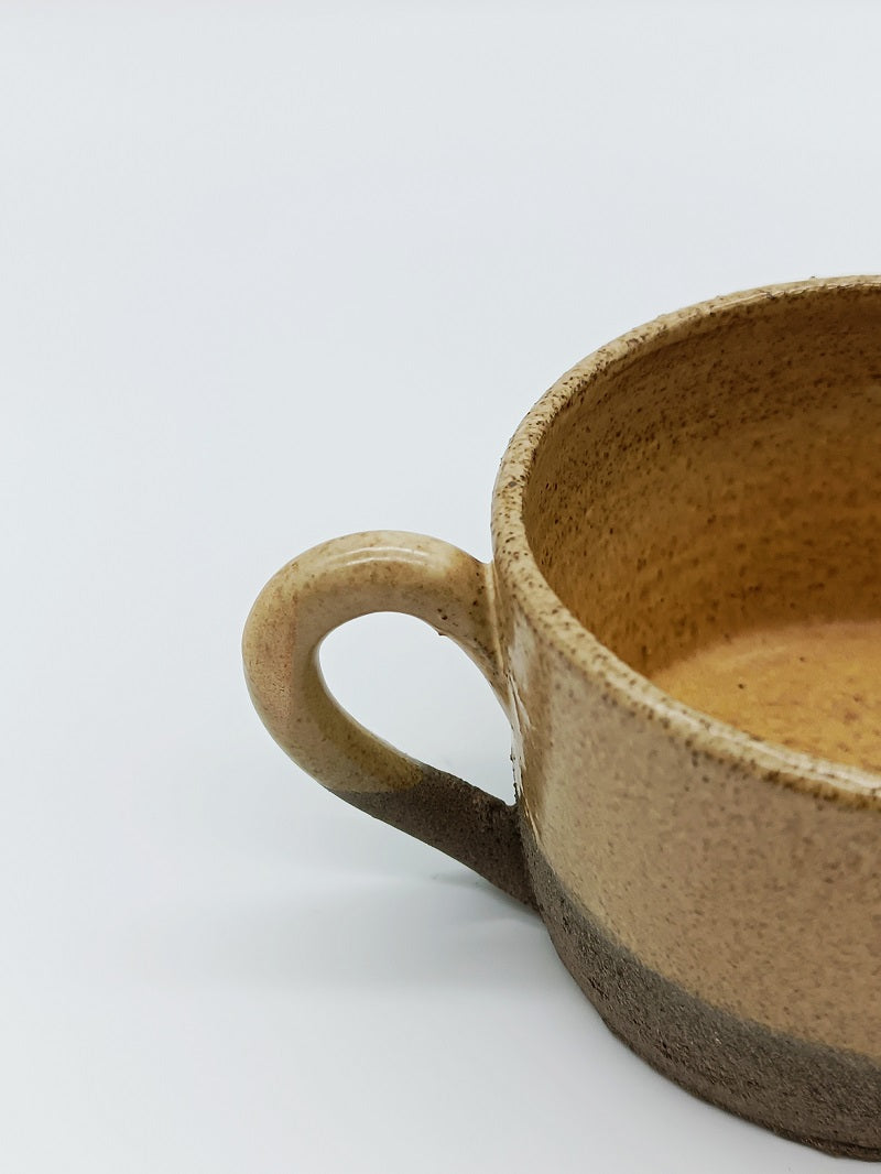 Χειροποίητη Κεραμική Κούπα Διπλού Espresso - Yellow Sand