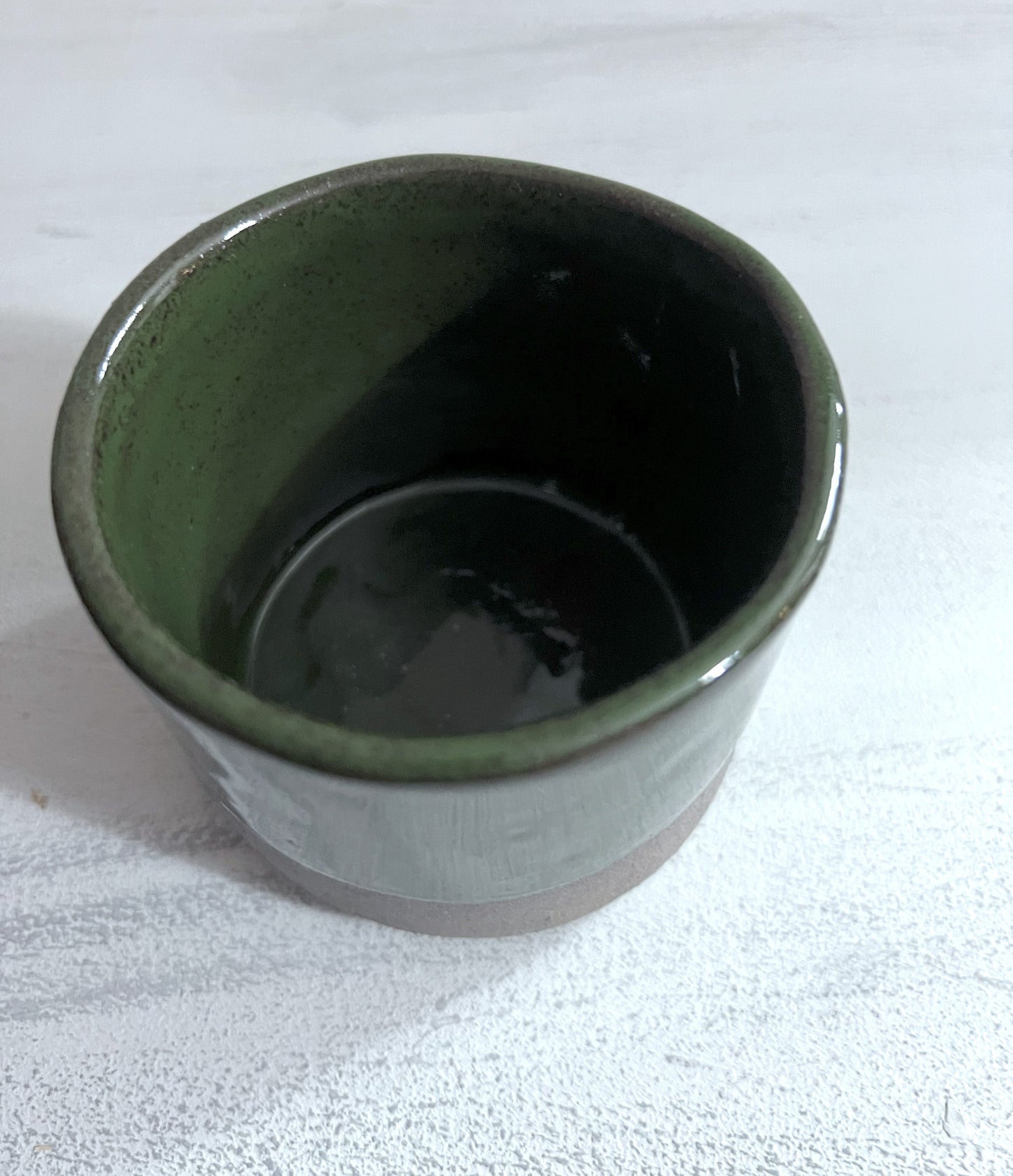 Χειροποίητη Κεραμική Κούπα - Dark Green 200ml