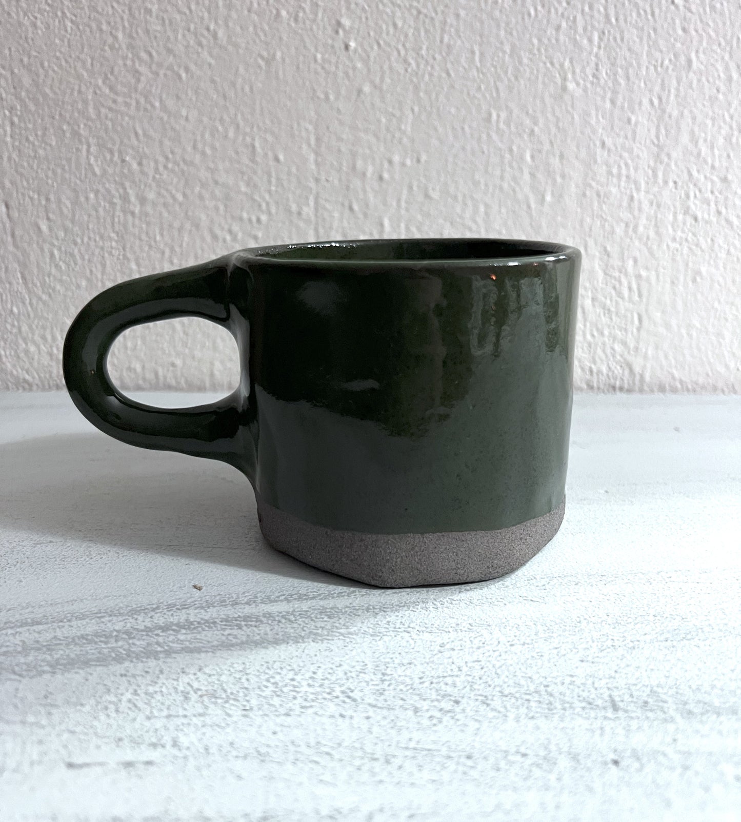 Χειροποίητη Κεραμική Κούπα - Dark Green 330ml